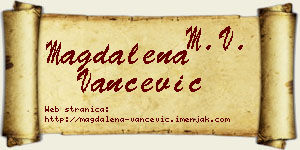 Magdalena Vančević vizit kartica